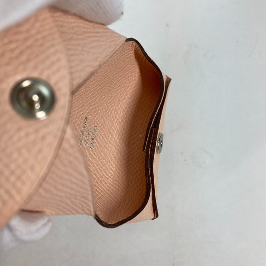 HERMES Coin case Epsom Pink type Wallet Bastia Women Used Authentic