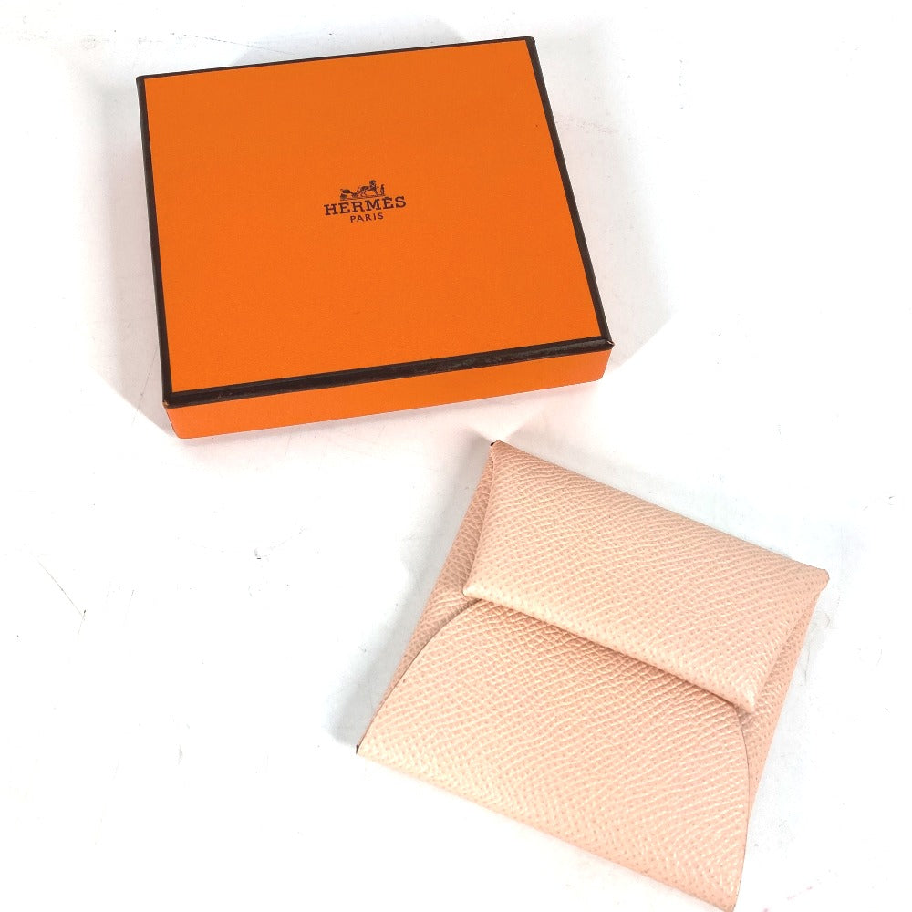 HERMES Coin case Epsom Pink type Wallet Bastia Women Used Authentic