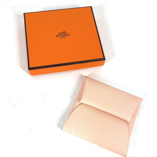 HERMES Coin case Epsom Pink type Wallet Bastia Women Used Authentic