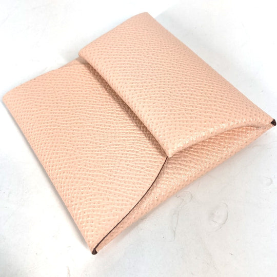 HERMES Coin case Epsom Pink type Wallet Bastia Women Used Authentic