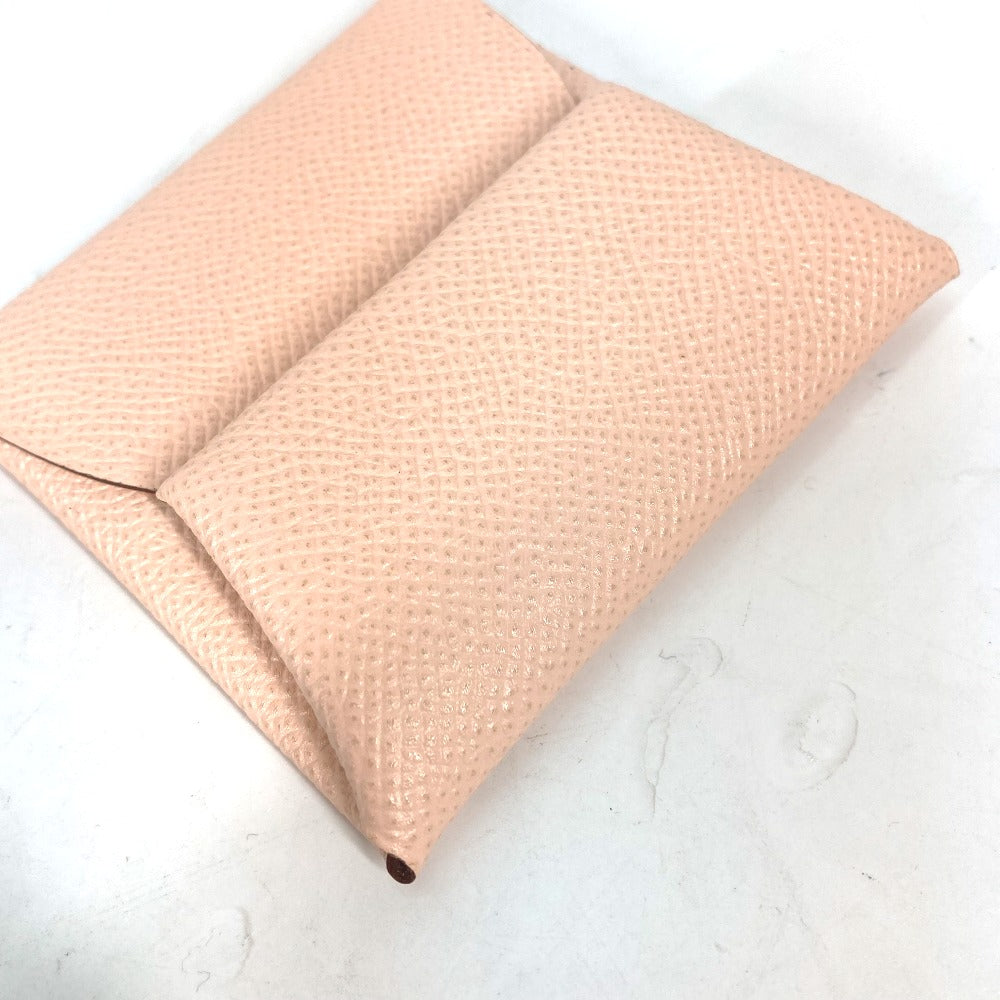 HERMES Coin case Epsom Pink type Wallet Bastia Women Used Authentic