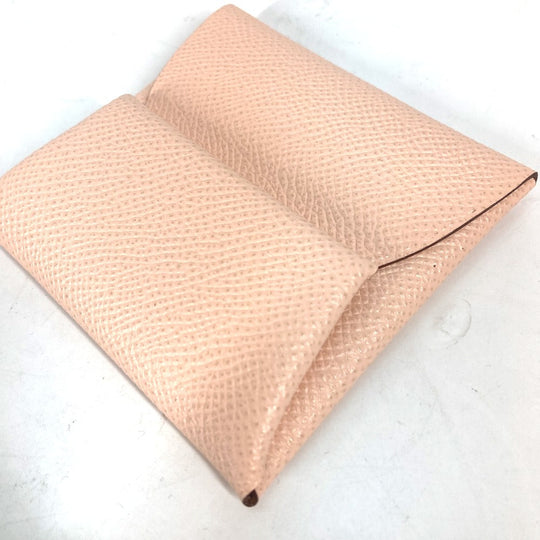 HERMES Coin case Epsom Pink type Wallet Bastia Women Used Authentic
