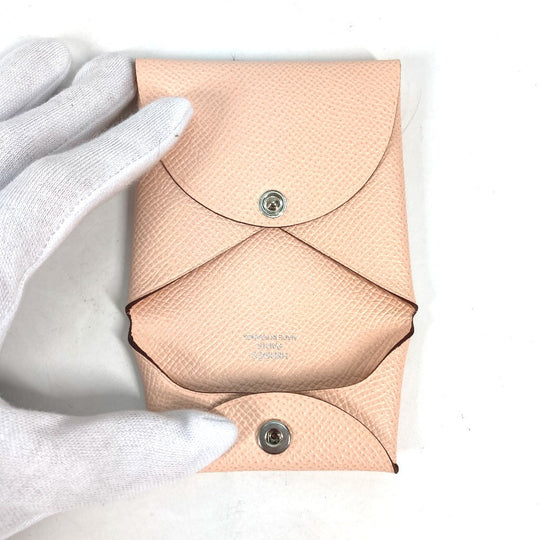 HERMES Coin case Epsom Pink type Wallet Bastia Women Used Authentic