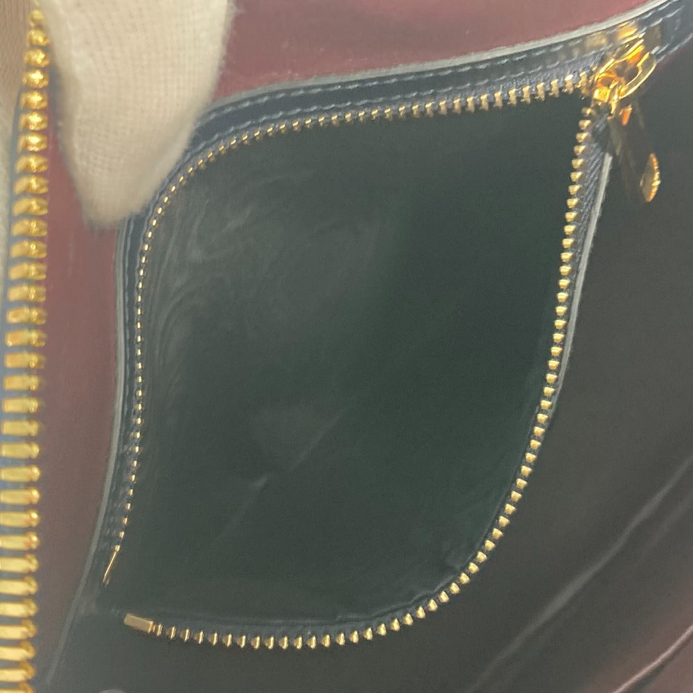 GUCCI Handbag 621220 Canvas leather beige x dark navy Horsebit 1955 Small top handle Women Used Authentic