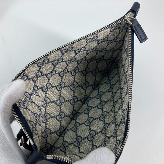 GUCCI Tote Bag 772176 Canvas leather Beige typex black Japan limited JAPAN logo print Women Used Authentic