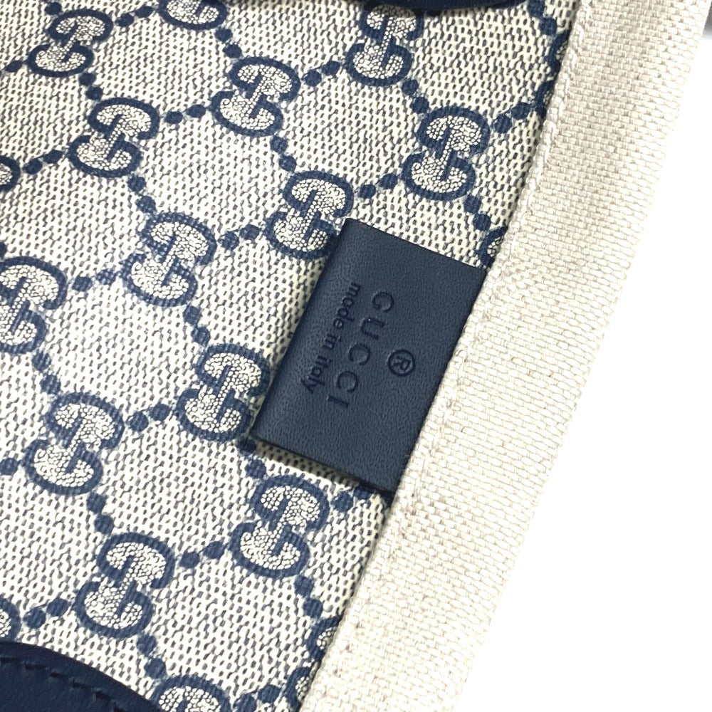 GUCCI Tote Bag 772176 Canvas leather Beige typex black Japan limited JAPAN logo print Women Used Authentic