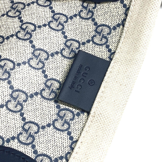 GUCCI Tote Bag 772176 Canvas leather Beige typex black Japan limited JAPAN logo print Women Used Authentic