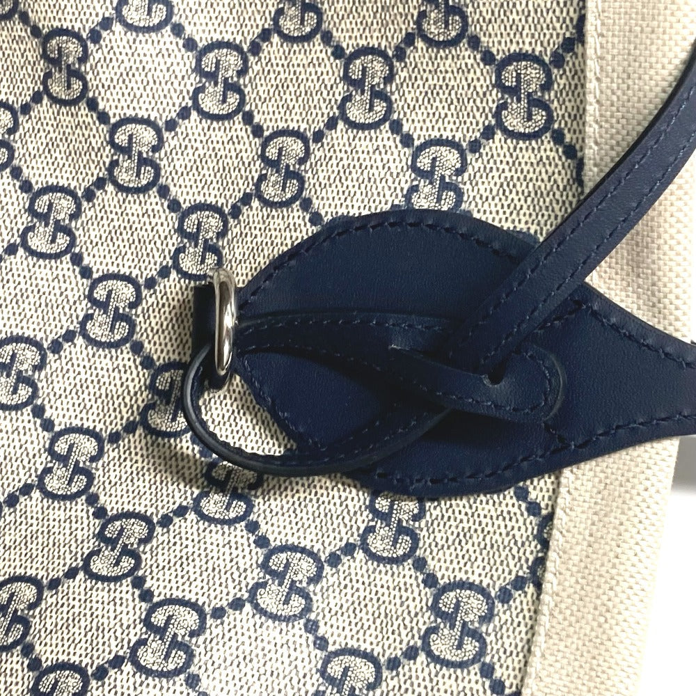 GUCCI Tote Bag 772176 Canvas leather Beige typex black Japan limited JAPAN logo print Women Used Authentic
