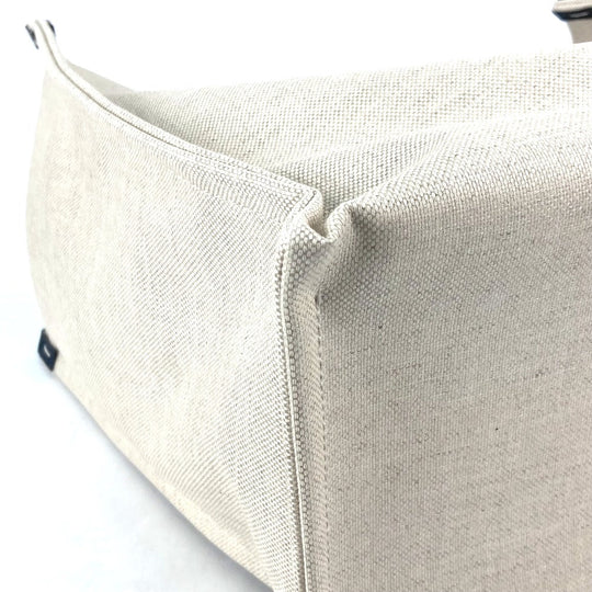 GUCCI Tote Bag 772176 Canvas leather Beige typex black Japan limited JAPAN logo print Women Used Authentic