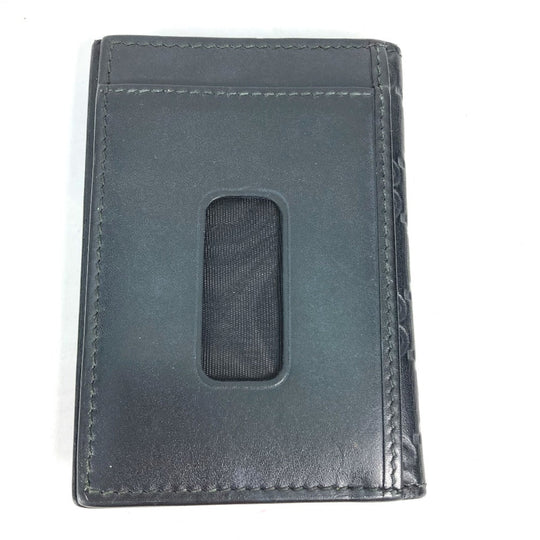 GUCCI Card Case 451192 Sima leather black Guccisima GG Ribbon Ribon Women Used Authentic