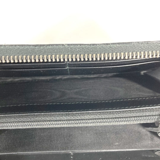 GUCCI Long Wallet Purse 307987 Sima leather black Guccisima GG Long wallet Women Used Authentic