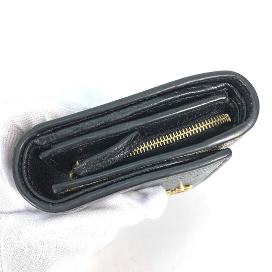 GUCCI Folded wallet 598587 Leather PVC beige GG Supreme GG Marmont Women Used Authentic