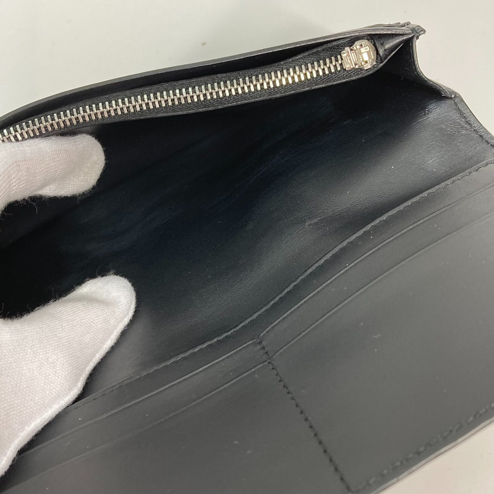 LOEWE Long Wallet Purse leather black Long wallet puzzle mens Used Authentic