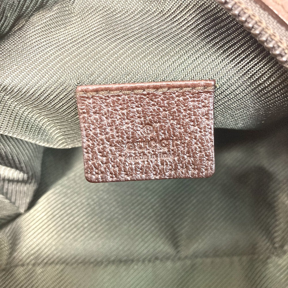 GUCCI Pouch 29595 GG canvas / leather Beige x dark brown GG Women Used Authentic