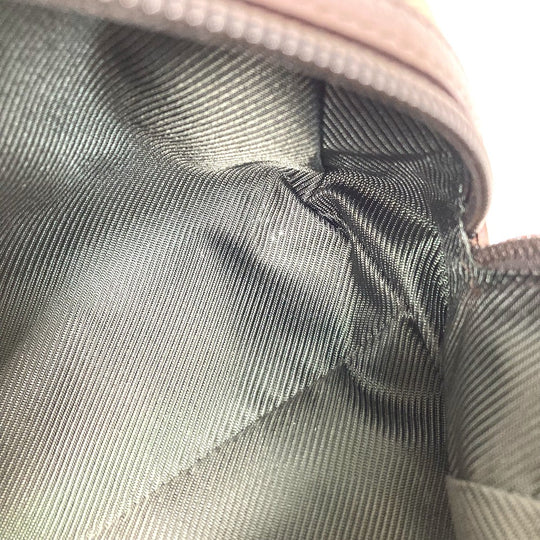 GUCCI Pouch 29595 GG canvas / leather Beige x dark brown GG Women Used Authentic