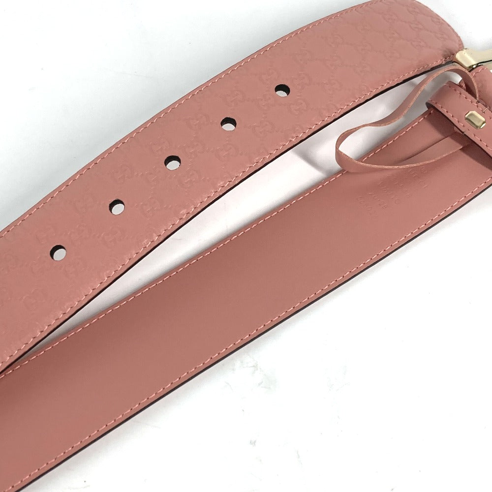 GUCCI belt 281548 leather pink Micro Gucci Shima GG Women 70 Used Authentic