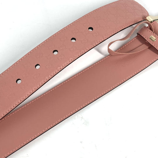 GUCCI belt 281548 leather pink Micro Gucci Shima GG Women 70 Used Authentic