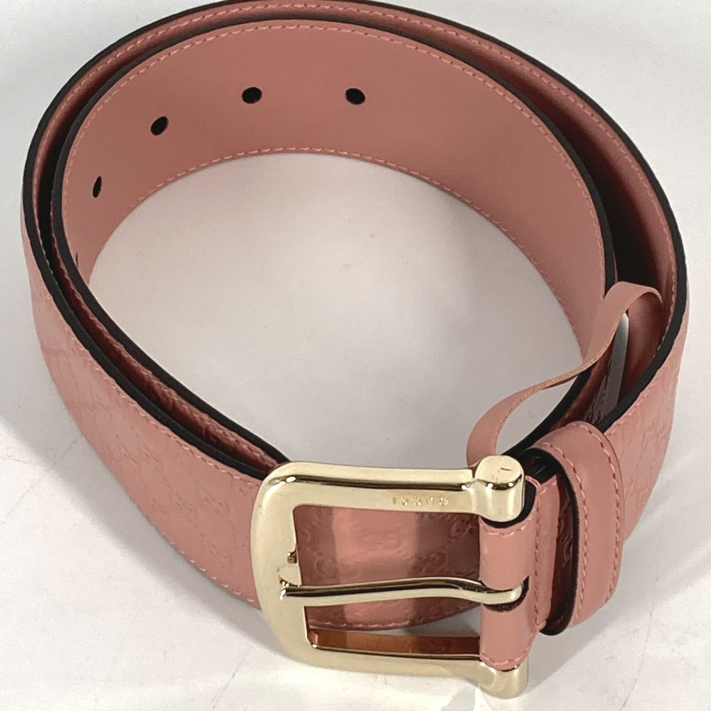 GUCCI belt 281548 leather pink Micro Gucci Shima GG Women 70 Used Authentic