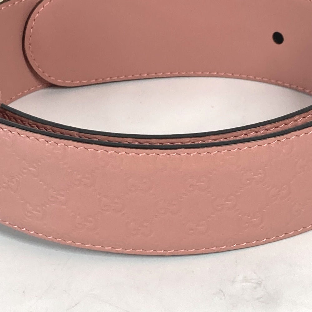 GUCCI belt 281548 leather pink Micro Gucci Shima GG Women 70 Used Authentic