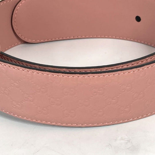 GUCCI belt 281548 leather pink Micro Gucci Shima GG Women 70 Used Authentic