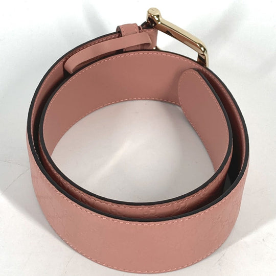 GUCCI belt 281548 leather pink Micro Gucci Shima GG Women 70 Used Authentic