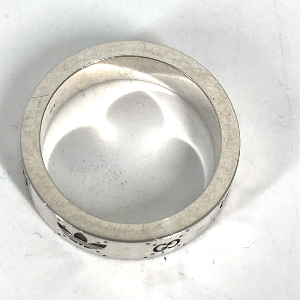 GUCCI Ring 702766 AG925 Silver Adidas adidas collaboration Engraving Wide Ring mens 21 Used Authentic