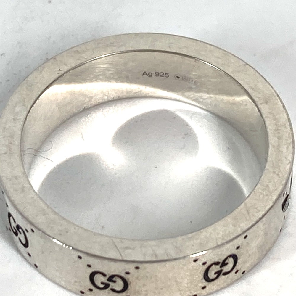 GUCCI Ring 702766 AG925 Silver Adidas adidas collaboration Engraving Wide Ring mens 21 Used Authentic