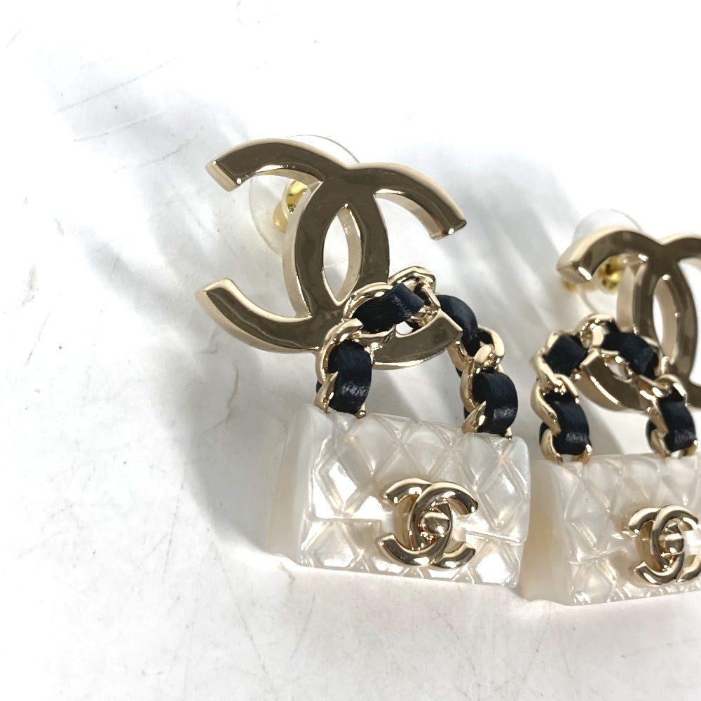 CHANEL Pierce Metal, Plastic gold B23C CC COCO Mark Women Used Authentic