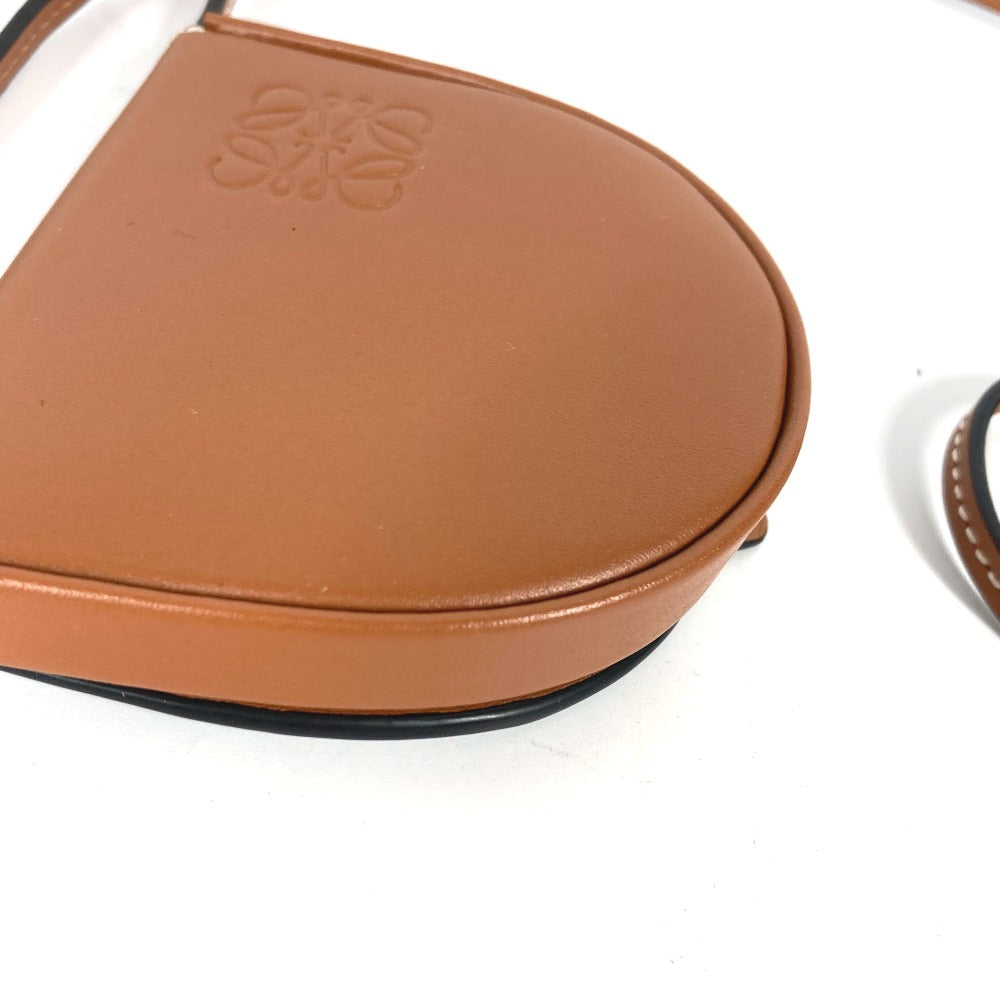 HERMES Necklace Leather, Metal gold Accessories Serie logo round Women Used Authentic