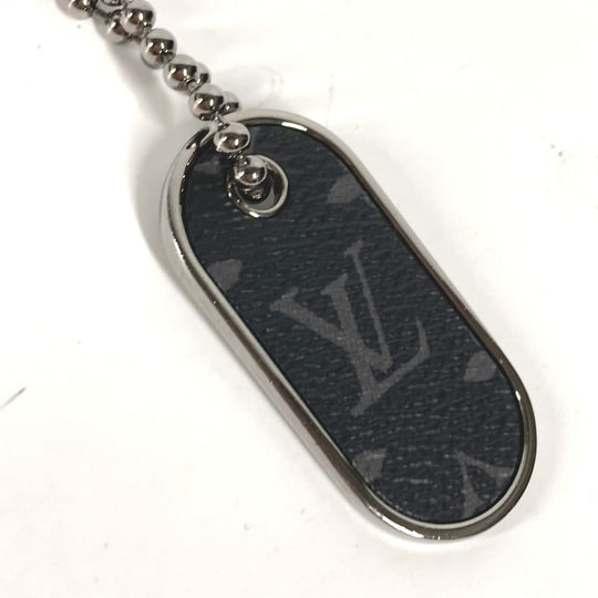 LOUIS VUITTON key ring M63618 Monogram Eclipse Canvas, Metal Silverx black Monogram Eclipse Porto Cretab Monogram ID mens Used Authentic