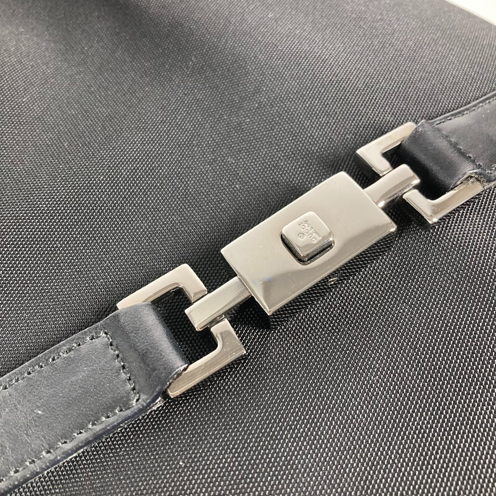 GUCCI Shoulder Bag 002 1064 Leather / nylon black Jackie line Women Used Authentic