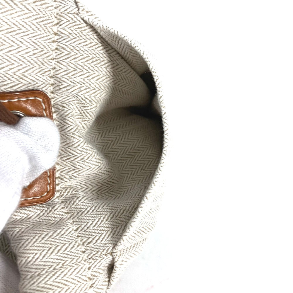 HERMES Pouch Toile Chevron Vaubarenia beige Foolby 25