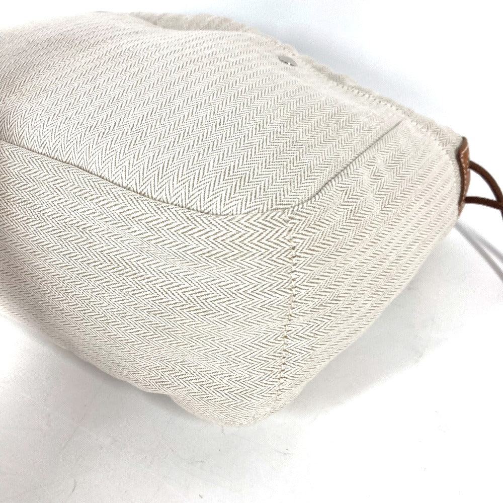 HERMES Pouch Toile Chevron Vaubarenia beige Foolby 25