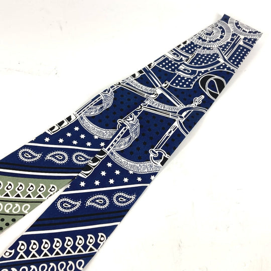 HERMES scarf silk Navy Twilly Twilly bandeau scarf Apron, doll, bandana