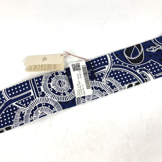 HERMES scarf silk Navy Twilly Twilly bandeau scarf Apron, doll, bandana