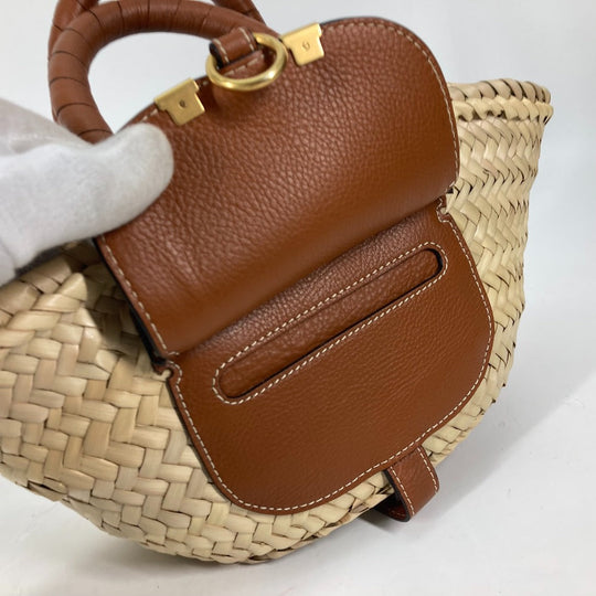Chloe Tote Bag Straw, Leather beige handbag bag MARCIE