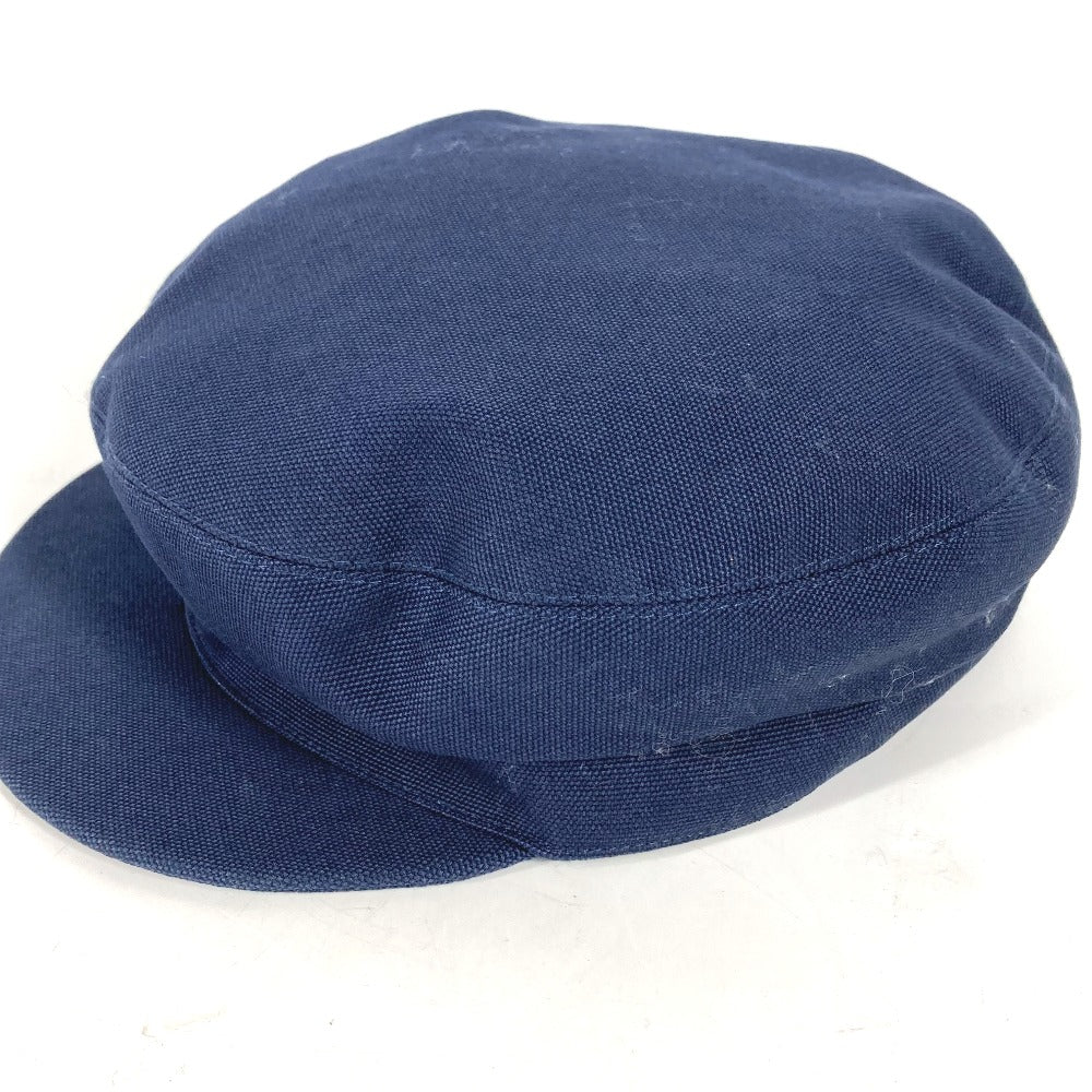 HERMES cap cotton Navy hat Kabul Serie Button 57