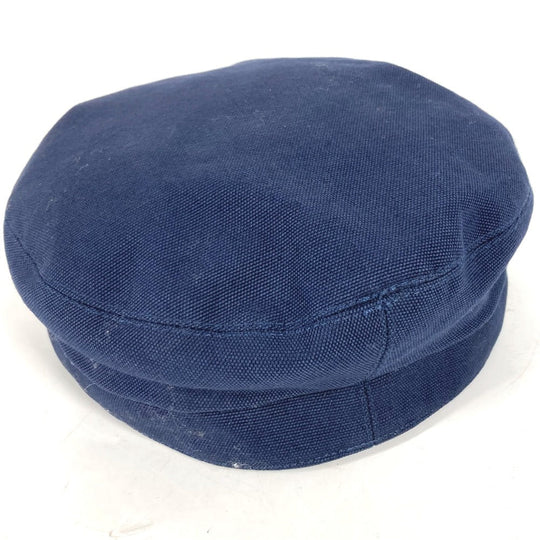 HERMES cap cotton Navy hat Kabul Serie Button 57