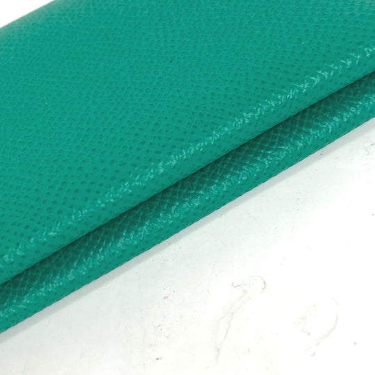 HERMES Coin case Epsom green Coin Pocket Coin case Wallet Calvi duo Women Used Authentic