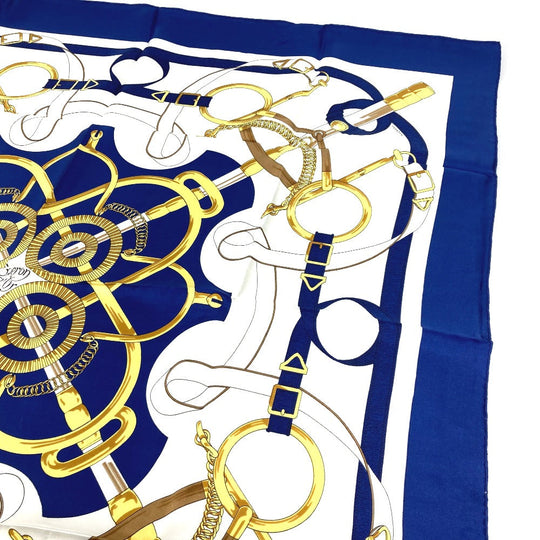 HERMES scarf silk Red The Evolution of Horse-Drawn Carriages Carre90 Women Used Authentic