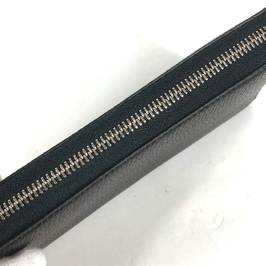 GUCCI Long Wallet Purse 771154 leather black Long wallet logo zip around wallet mens Used Authentic