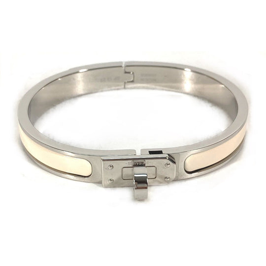 HERMES bracelet metal Silver Bangle Mini Click Kelly