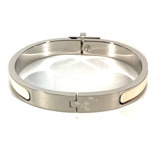 HERMES bracelet metal Silver Bangle Mini Click Kelly