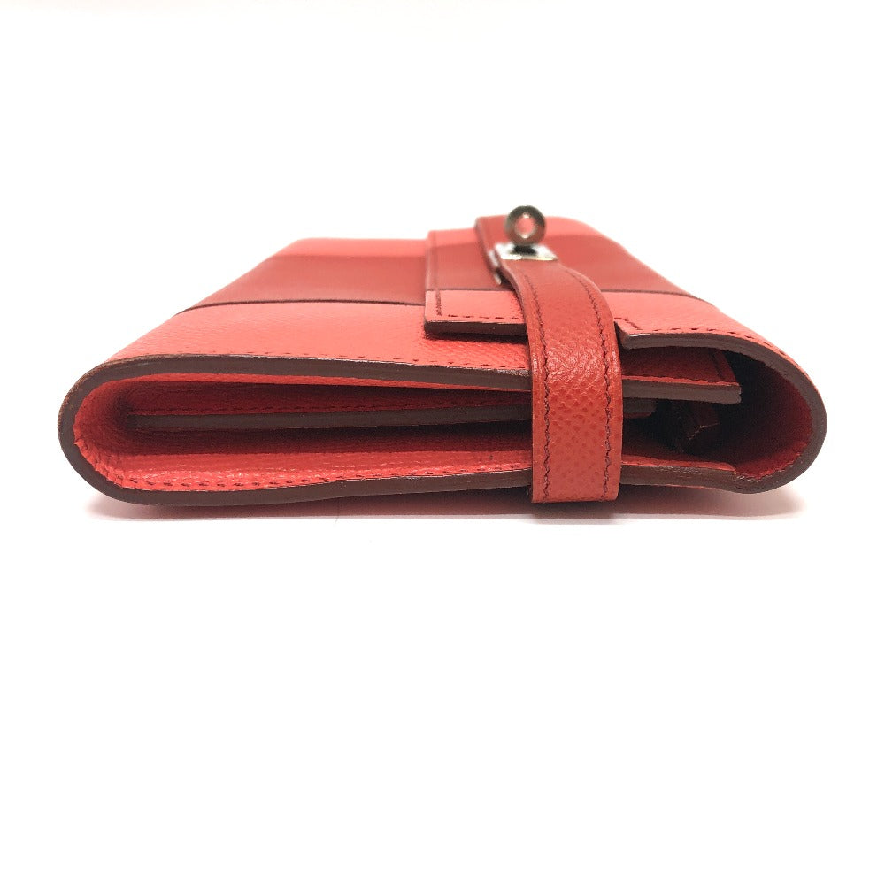 HERMES Long Wallet Purse Epsom pink Long wallet Kelly Wallet Flag Women Used Authentic