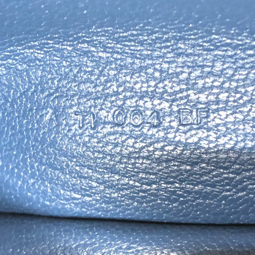 HERMES Long Wallet Purse Shave blue Long wallet Beansufla Women Secondhand Authentic