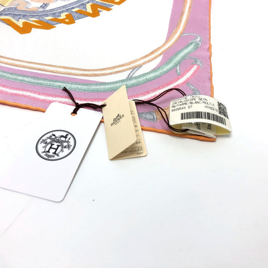 HERMES scarf silk multicolor Chevaloscope Neon Chevaloscope Neon Carre45 Women Used Authentic