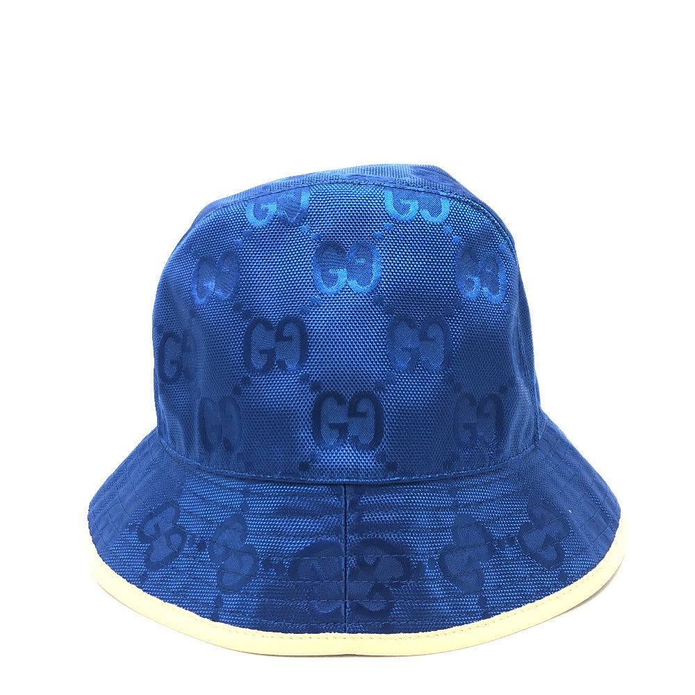 GUCCI hat 627115 Nylon blue Japan limited Off The Grid mens L Used Authentic