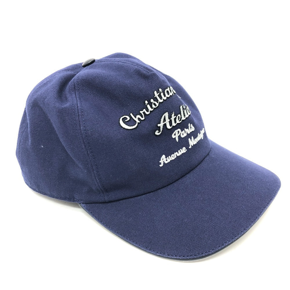 Dior cap 933C902L4511 cotton Navy ATELIER logo embroidery mens M Secondhand Authentic