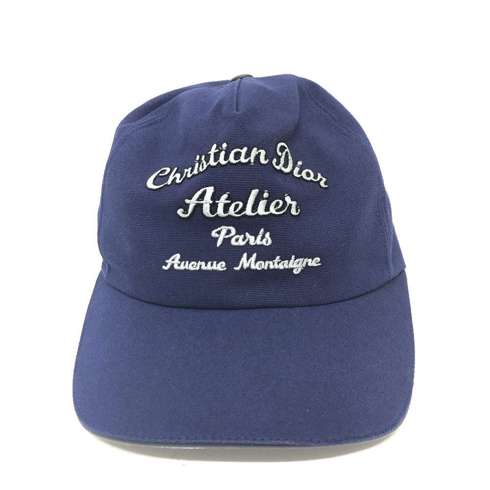 Dior cap 933C902L4511 cotton Navy ATELIER logo embroidery mens M Secondhand Authentic