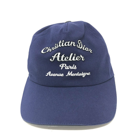 Dior cap 933C902L4511 cotton Navy ATELIER logo embroidery mens M Secondhand Authentic